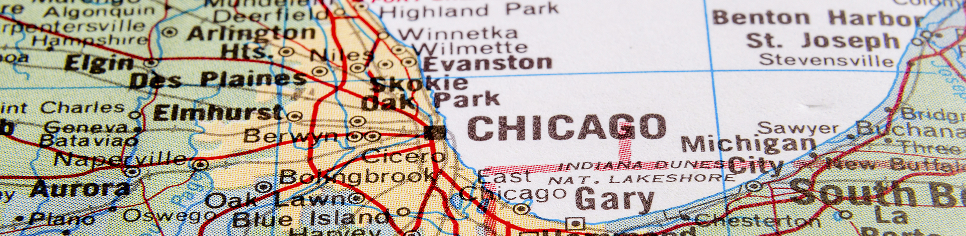 Map of chicago south suburbs