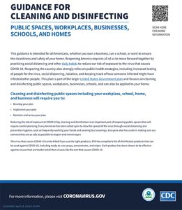 guidance for cleaning and disinfecting