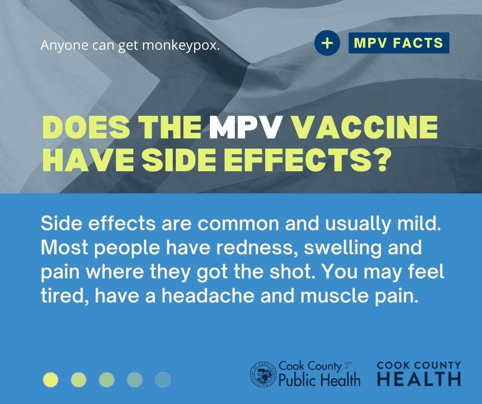 CCDPH DOES THE MPOX VACCINE HAVE SIDE EFFECTS?