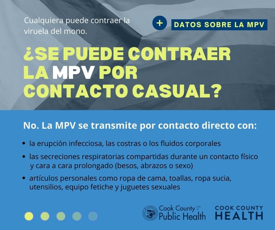 Can you get mpox through casual contact? - Spanish
