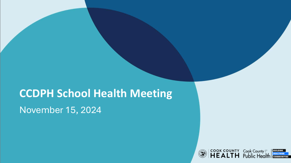 school health meeting Nov 15 2024 Slide deck cover