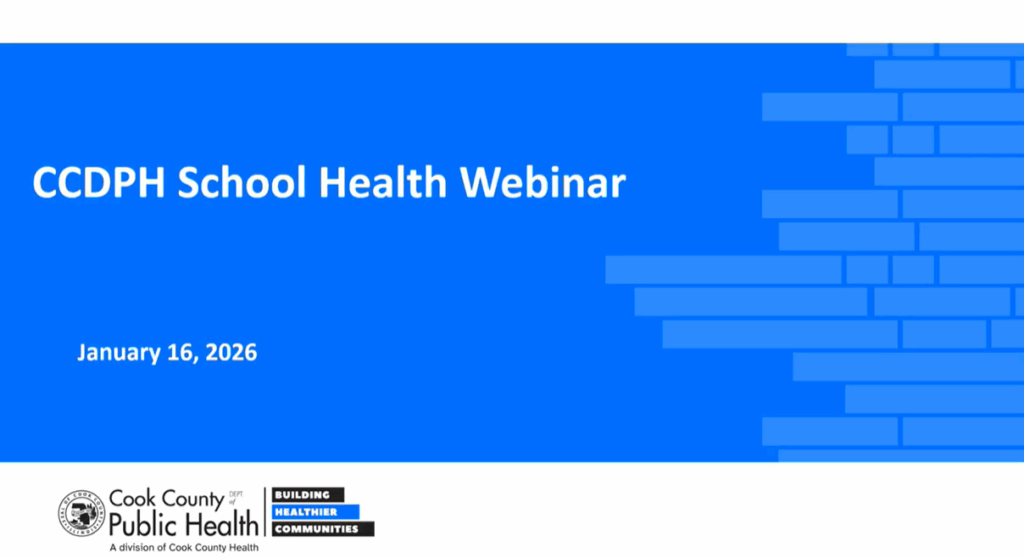 CCDPH School Health Webinar January 16, 2026