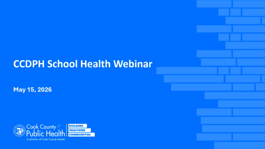 CCDPH School Health Webinar intro slide
