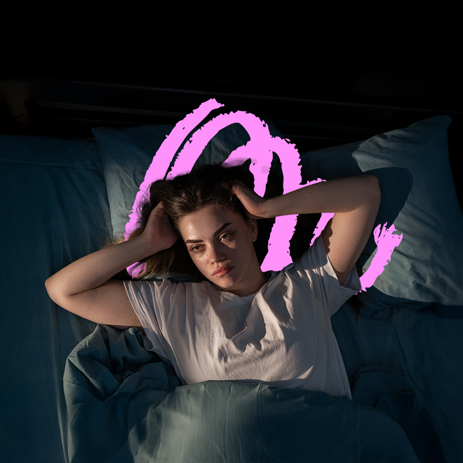 woman having difficulty sleeping