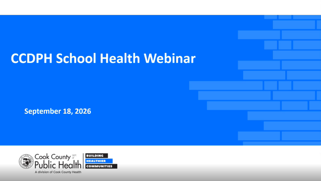 CCDPH School Health Webinar September 2026 title screen
