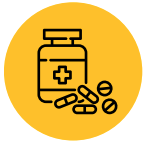 Bottle of medication.